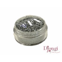 Élénk ezüst glitter – Diamond FX cosmetic glitter Bright Silver GL1 5 gr